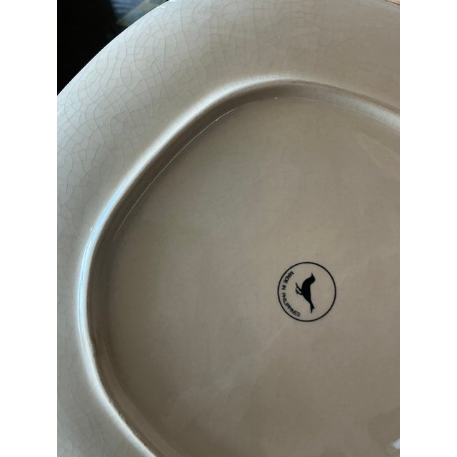 Ceramic Vintage Boho Glazed Ceramic Polka Dot Plates - Set of 8 For Sale - Image 7 of 8