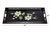 Mid Century Toleware Floral Tray Bar Cart Sever Black Oblong For Sale - Image 4 of 15