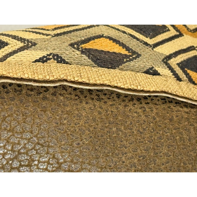 Kuba Cloth Geometric Decorative Pillow. For Sale - Image 9 of 12