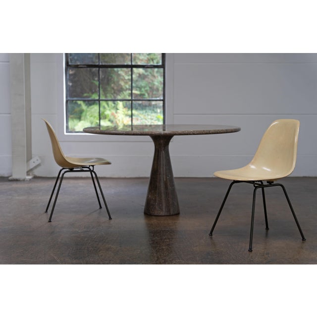 Italian Brown-Grey Marble Dining Table by Angelo Mangiarotti, 1970s For Sale - Image 10 of 15