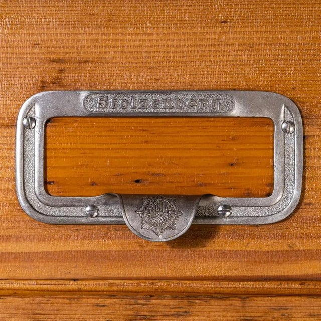 Wood Vintage Tambour Front Drawer Cabinet from Stolzenberg, 1940s For Sale - Image 7 of 16