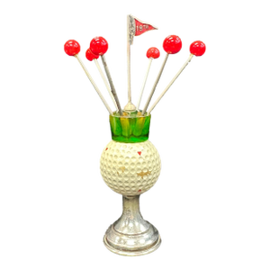 Midcentury Golf Theme Cocktail Pick Set