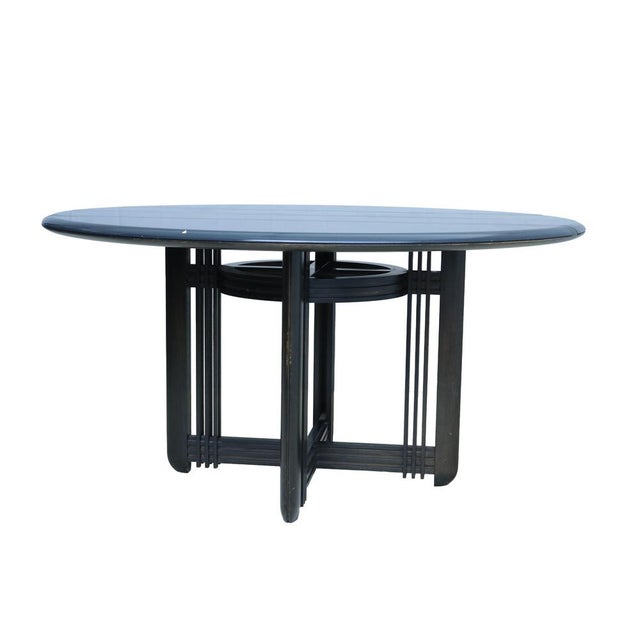 Giorgetti Round Dining Table by Umberto Asnago, 1980 For Sale - Image 6 of 14
