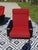 Vintage Red and Black Chairs with Compass Feet, 1970s, Set of 2 For Sale - Image 4 of 18