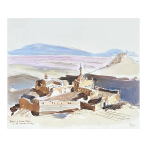 Fred Atkinson Ishak Pasha Palace Turkey Watercolor
