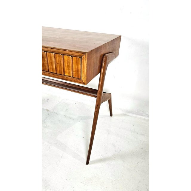 Mid-Century Handmade Wood Desk, Italy, 1950s For Sale - Image 3 of 15
