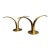 Mid Century Swedish Brass Lily Candle Holder Ibe Konst Ystad Metall Sweden a Pair For Sale