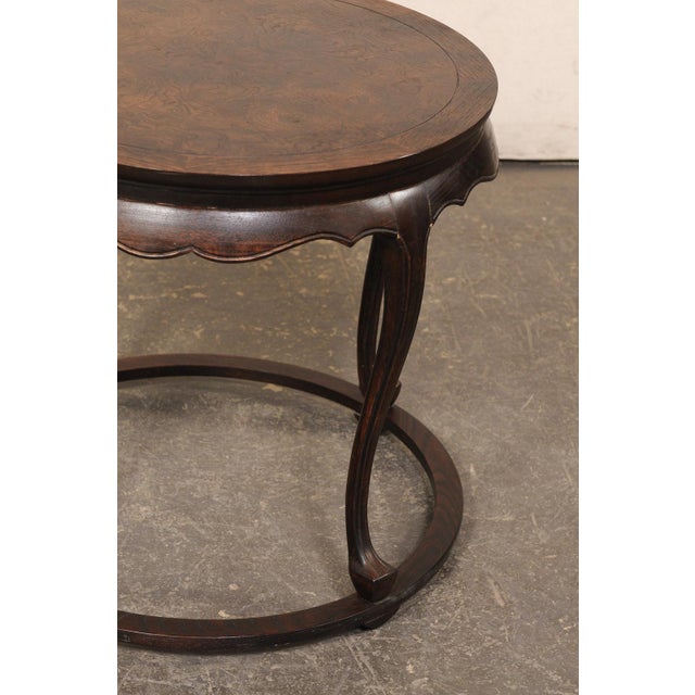 Vintage Wooden Accent Table, 2 Ft. Diameter For Sale - Image 12 of 13
