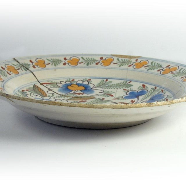 Antique 19th Century Ceramic Dutch Delft Plate For Sale - Image 5 of 11