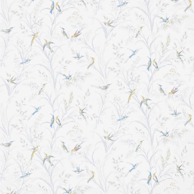 Sanderson Tuileries Wallpaper in Silver/Multi - a Sample For Sale