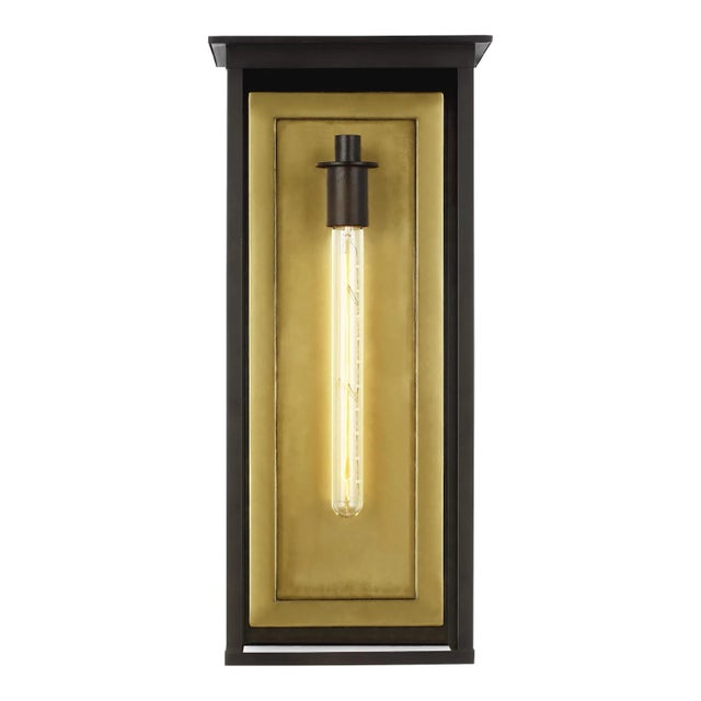 Modern Chapman & Myers by Visual Comfort Studio Freeport Extra Large Outdoor Wall Lantern, Copper For Sale - Image 3 of 3