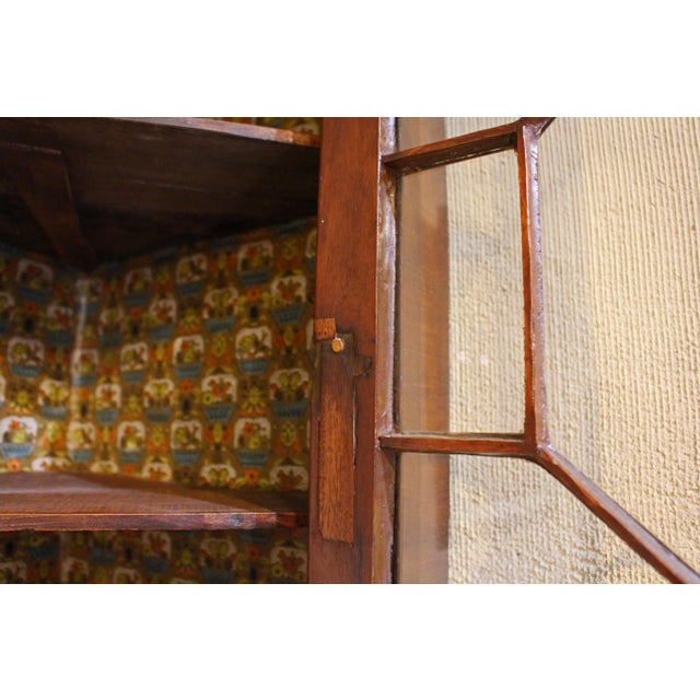 Brown Late 18th to Early 19th Century George III Period Hanging Corner Cabine For Sale - Image 8 of 8