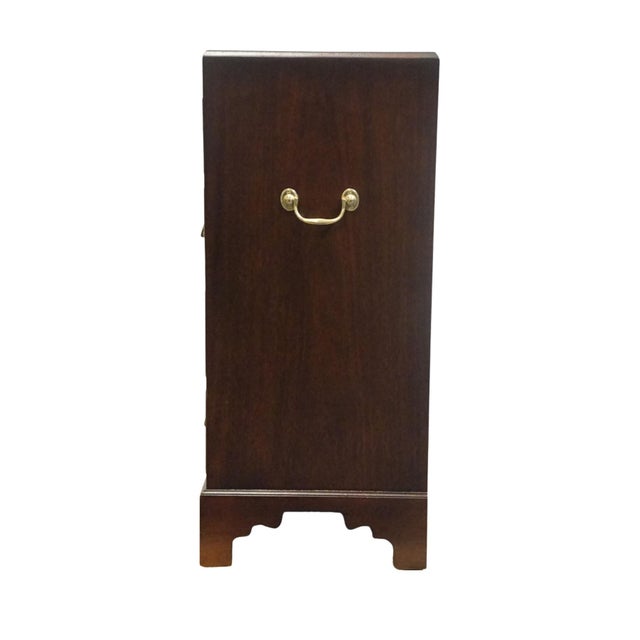 High End Solid Mahogany Traditional Style 25" Chairside Chest / Accent End Table For Sale - Image 11 of 13