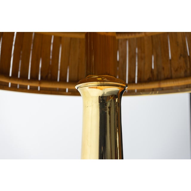 Wood Rising Sun Series Table Lamp by Gabriella Crespi, Italy, 1970s For Sale - Image 7 of 17
