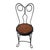 Circa 1910 American Victorian Child's Twisted Wire Chair With Original Wood Seat For Sale - Image 4 of 11