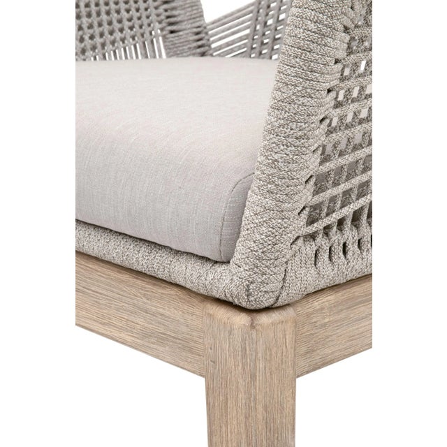 2020s Loom Arm Chairs, Pumice & Grey Mahogany with Taupe & White Rope, Set of 2 For Sale - Image 5 of 10
