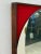 1970s Mid-Century Square Mirror With Red Backing, Italy 1970s For Sale - Image 5 of 6