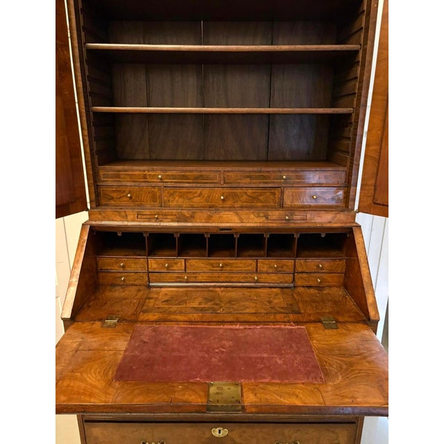 Antique George I Figured Walnut Bureau Bookcase with Secretaire, 1720 For Sale - Image 18 of 18