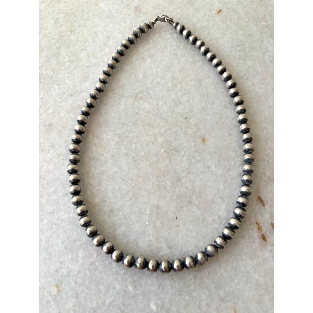 Stunning rare vintage sterling silver Navajo pearls.
