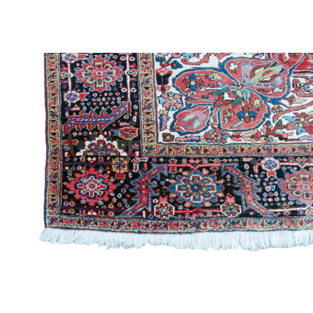 Textile Antique Persian Heriz Rug - 9' 11" by 13' 1" For Sale - Image 7 of 8