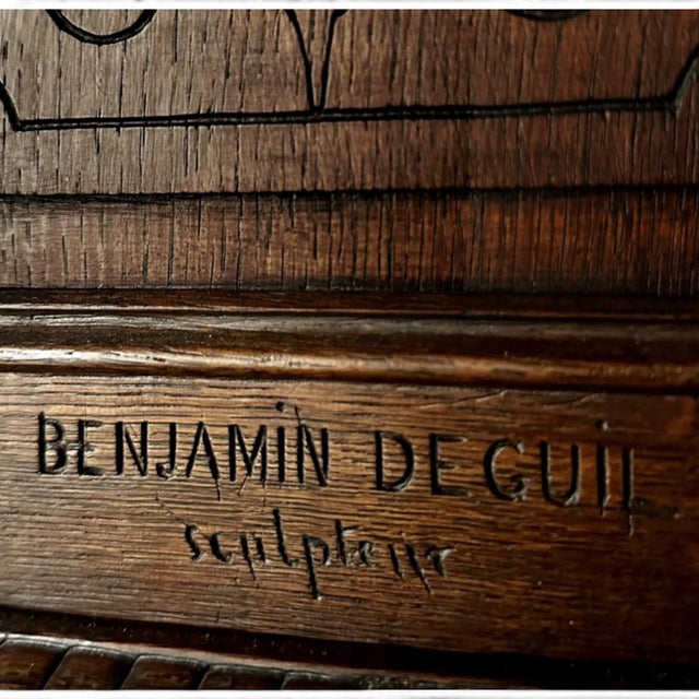 Renaissance Grand 19th Century French Renaissance Revival Bookcase Signed by Sculptor Benjamin Deguil For Sale - Image 3 of 18