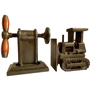 Pair of Iron Industrial Bookends