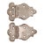 Pair of Vintage Nickeled Brass Ice Box Hinges For Sale