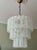 Large White Swirled Murano Chandelier with Marbled Pattern For Sale - Image 15 of 15