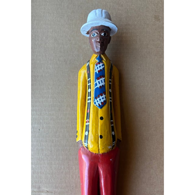 Vintage Baule African Colon Wood Sculpture From Cote d'Ivoire For Sale In Tampa - Image 6 of 6