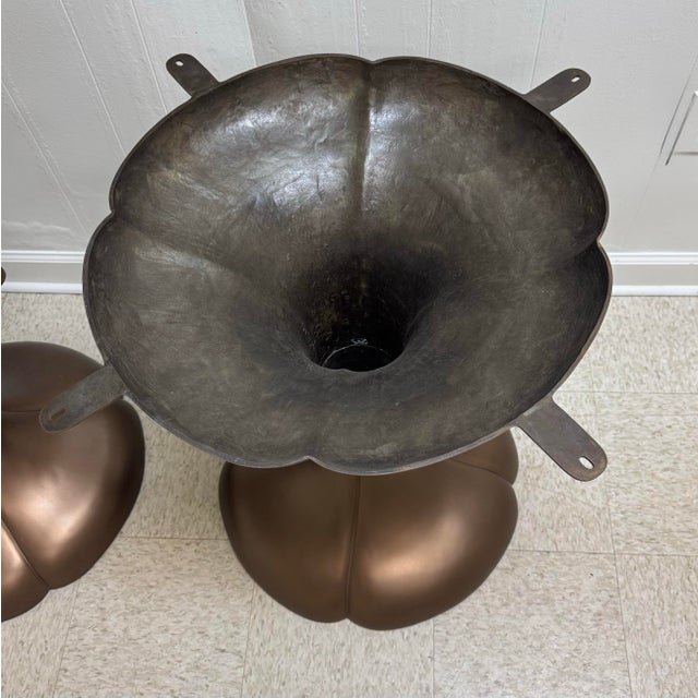Abstract Jacques Garcia for Baker/ McGuire 513 Lucky Pedestal Brass Table Base For Sale - Image 3 of 5