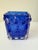 Cobalt Blue Pressed Glass Vase by Josef Schott for Smålandshyttan, Sweden, 1960s For Sale - Image 6 of 18