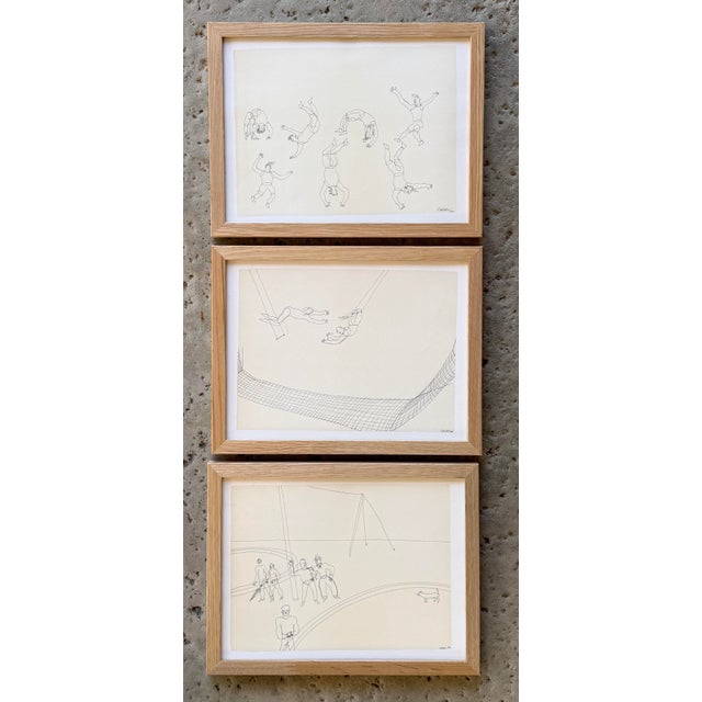 Figurative Set of 3 Framed Alexander Calder Circus Prints - 1964 For Sale - Image 3 of 6