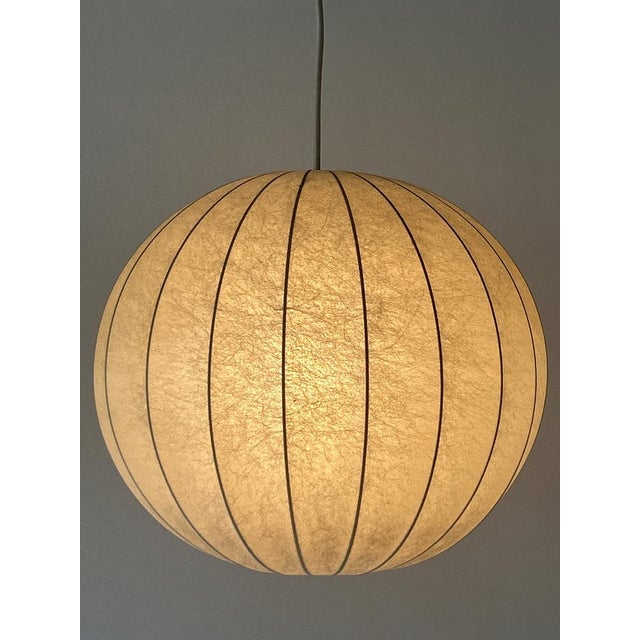 Mid-Century Globe Cocoon Pendant Lamp by Friedel Wauer for Goldkant Leuchten, Germany, 1960s For Sale - Image 6 of 18