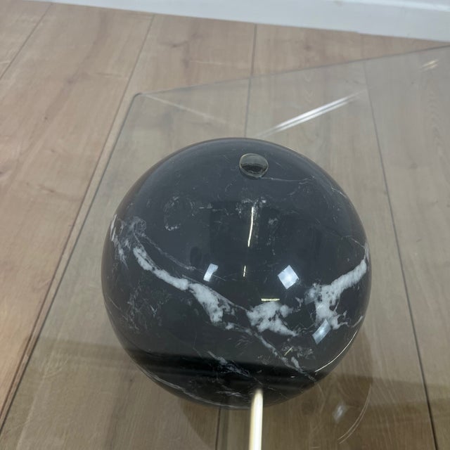 Asymmetrical Coffee Table in Glass and Marble from Roche Bobois, 1980s For Sale - Image 14 of 18