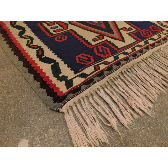 Mid Century Hand Knotted Persian Bijar Tribal Kilim Rug. 3'5"x 6'4" For Sale In Los Angeles - Image 6 of 8