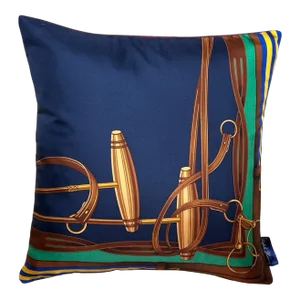 Ralph Lauren Equestrian Mallet Vintage Silk Scarf Pillow