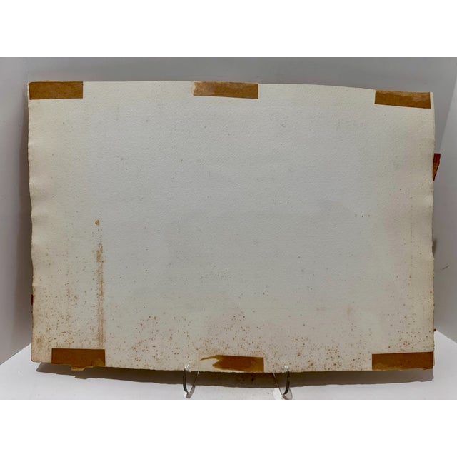 Enry Emil Salloch Original Watercolor on Paper Mt. Mansfield 1946. For Sale In Atlanta - Image 6 of 7