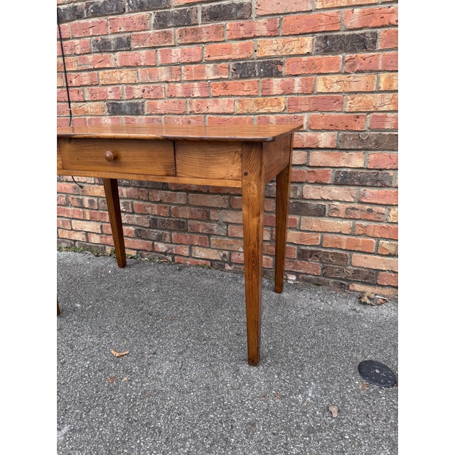 French French Elmwood Side Table With Drawer For Sale - Image 3 of 8