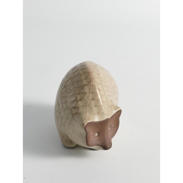 Scandinavian Modern Zigzag Patterned Earthenware Hedgehog, 1960s For Sale - Image 12 of 15