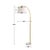 This contemporary style metal arc floor lamp is finished in gold, and is anchored with a thick white marble base. The...