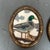 Set of two contemporary original Stephen Heigh Duck family paintings in vintage 19th century distressed gilt wood frames....