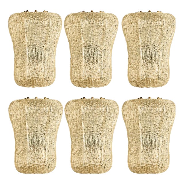 Glass Wall Sconces from Barovier & Toso, Italy, 1940s For Sale