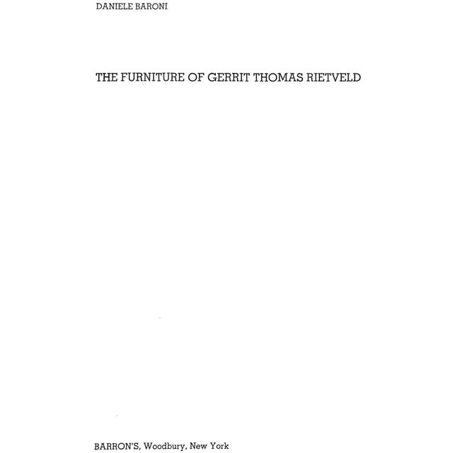 BARONI, Daniele [178] pp. Barron's 1978 8 3/4" x 9 3/4" Gerrit Thomas Rietveld (24 June 1888 – 25 June 1964) was a Dutch...