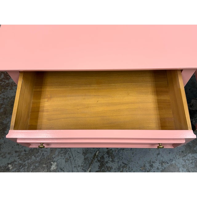 Firebird Furniture Vintage Regency Style Pink Nightstands, Pair For Sale - Image 10 of 12
