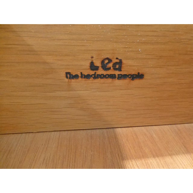 1970s Hollywood Campaign Accents White Narrow Brass Dresser by Lea the