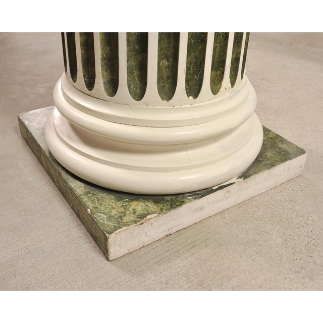 Set of Four Monumental Faux Marble Neoclassical Columns 10 Ft. For Sale - Image 14 of 18