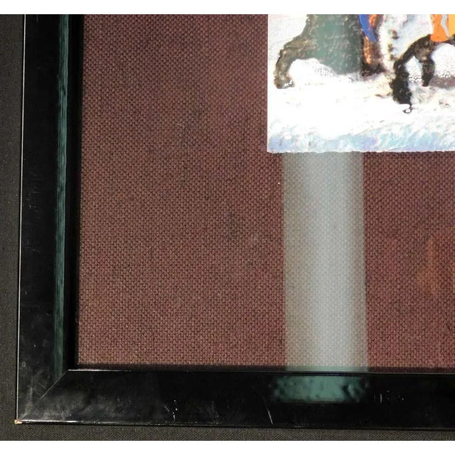 Earl Biss "Horse Thieves at Dusk”Blue Original Limited Edition Serigraph on Paper For Sale - Image 4 of 8