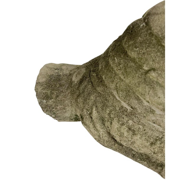 Vintage English Concrete Swan Planter – Weathered Garden Sculpture For Sale - Image 10 of 13