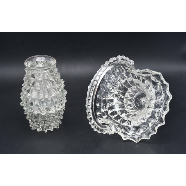 Set of 2 Ercole Barovier Rostrato Murano Italian Glass Vase for Barovier & Toso For Sale - Image 13 of 13