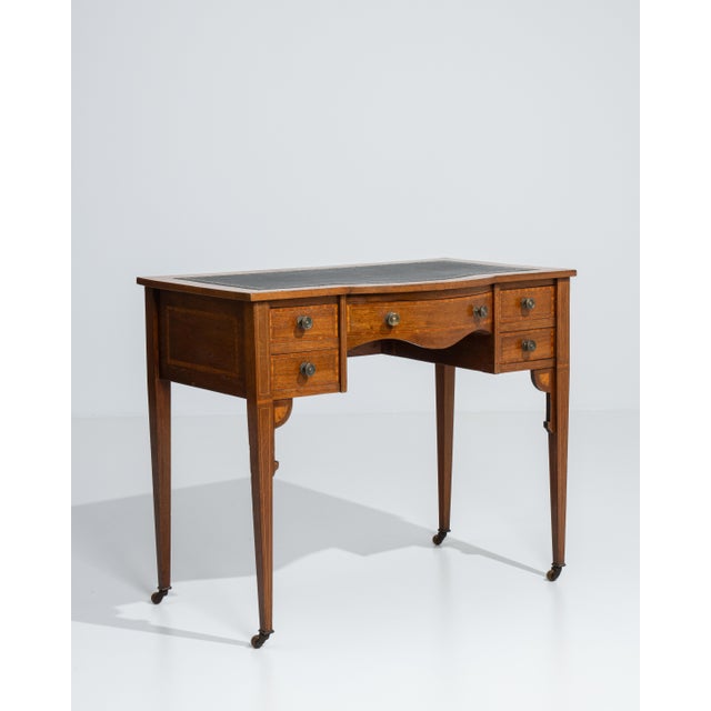 19th Century Edwardian Desk With Leather Top For Sale - Image 13 of 13